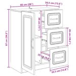 vidaXL Servírovacia skriňa Čierna 66 x 34,5 x 87 cm Kompozitné drevo – Obrázok 11