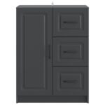 vidaXL Servírovacia skriňa Čierna 66 x 34,5 x 87 cm Kompozitné drevo – Obrázok 6