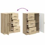vidaXL Servírovacia skriňa so zásuvkou Dub sonoma 66 x 34,5 x 87 cm – Obrázok 10