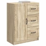 vidaXL Servírovacia skriňa so zásuvkou Dub sonoma 66 x 34,5 x 87 cm – Obrázok 3