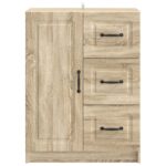 vidaXL Servírovacia skriňa so zásuvkou Dub sonoma 66 x 34,5 x 87 cm – Obrázok 6