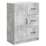 vidaXL Servírovacia skriňa so zásuvkou Betónovo sivá 66 x 34,5 x 87 cm – Obrázok 2