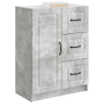 vidaXL Servírovacia skriňa so zásuvkou Betónovo sivá 66 x 34,5 x 87 cm – Obrázok 3