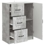 vidaXL Servírovacia skriňa so zásuvkou Betónovo sivá 66 x 34,5 x 87 cm – Obrázok 5