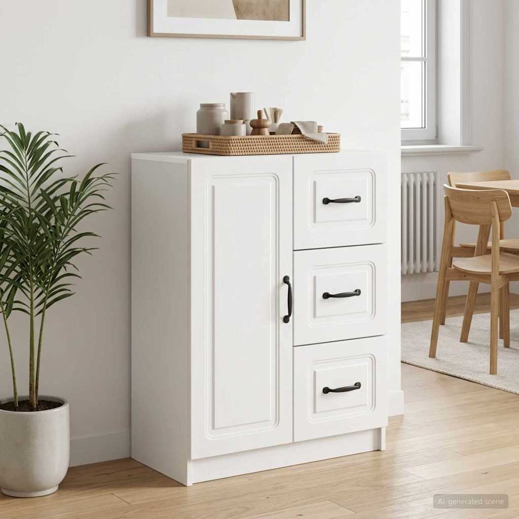 895779_1.jpg vidaXL Servírovacia skriňa Biela s vysokým leskom 66 x 34,5 x 87 cm – Obrázok 1