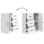 vidaXL Servírovacia skriňa Biela s vysokým leskom 66 x 34,5 x 87 cm – Obrázok 10