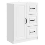 vidaXL Servírovacia skriňa Biela s vysokým leskom 66 x 34,5 x 87 cm – Obrázok 2