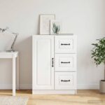 vidaXL Servírovacia skriňa Biela s vysokým leskom 66 x 34,5 x 87 cm – Obrázok 4