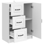 vidaXL Servírovacia skriňa Biela s vysokým leskom 66 x 34,5 x 87 cm – Obrázok 5