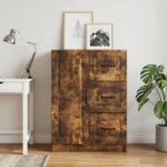 vidaXL Servírovacia skriňa so zásuvkou Dymový dub 66 x 34,5 x 87 cm – Obrázok 4