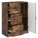 vidaXL Servírovacia skriňa so zásuvkou Dymový dub 66 x 34,5 x 87 cm – Obrázok 5