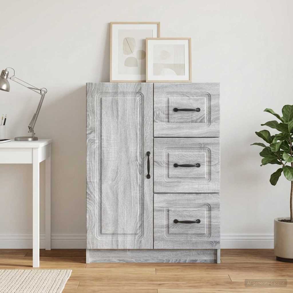 895781_1.jpg vidaXL Servírovacia skriňa so zásuvkou Sivá sonoma 66 x 34,5 x 87 cm – Obrázok 1