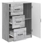 vidaXL Servírovacia skriňa so zásuvkou Sivá sonoma 66 x 34,5 x 87 cm – Obrázok 5