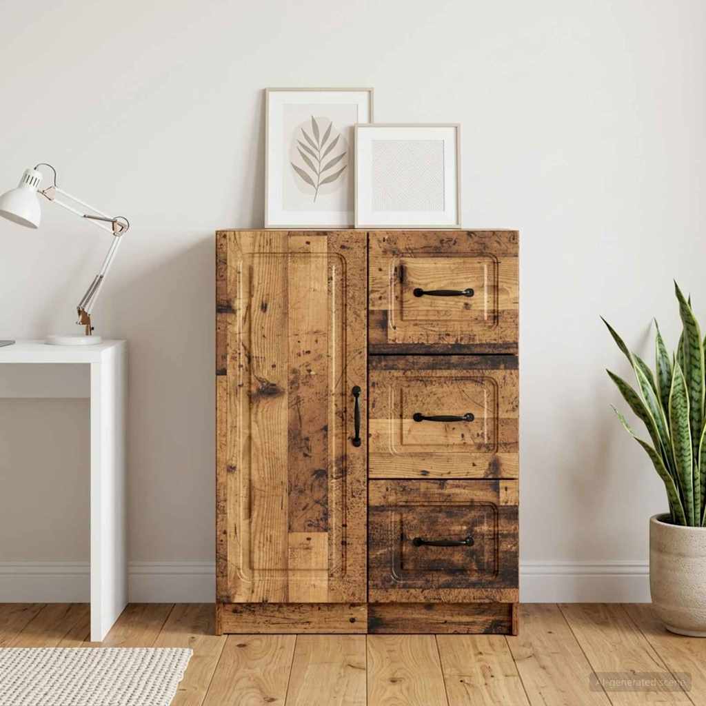 895783_1.jpg vidaXL Servírovacia skriňa so zásuvkou Staré drevo 66 x 34,5 x 87 cm – Obrázok 1
