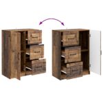 vidaXL Servírovacia skriňa so zásuvkou Staré drevo 66 x 34,5 x 87 cm – Obrázok 10