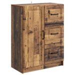 vidaXL Servírovacia skriňa so zásuvkou Staré drevo 66 x 34,5 x 87 cm – Obrázok 2
