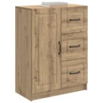 vidaXL Servírovacia skriňa so zásuvkou Dub artisan 66 x 34,5 x 87 cm – Obrázok 3