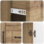 vidaXL Servírovacia skriňa so zásuvkou Dub artisan 66 x 34,5 x 87 cm – Obrázok 9