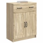 vidaXL Servírovacia skriňa so zásuvkou Dub sonoma 66 x 34,5 x 87 cm – Obrázok 3