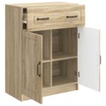 vidaXL Servírovacia skriňa so zásuvkou Dub sonoma 66 x 34,5 x 87 cm – Obrázok 5