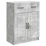 vidaXL Servírovacia skriňa so zásuvkou Betónovo sivá 66 x 34,5 x 87 cm – Obrázok 2