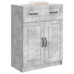 vidaXL Servírovacia skriňa so zásuvkou Betónovo sivá 66 x 34,5 x 87 cm – Obrázok 3