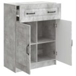 vidaXL Servírovacia skriňa so zásuvkou Betónovo sivá 66 x 34,5 x 87 cm – Obrázok 5
