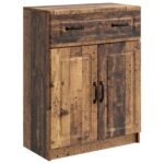 vidaXL Servírovacia skriňa so zásuvkou Staré drevo 66 x 34,5 x 87 cm – Obrázok 2