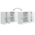 vidaXL Servírovacia skriňa Biela 89 x 34,5 x 77 cm Kompozitné drevo – Obrázok 11