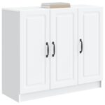 vidaXL Servírovacia skriňa Biela 89 x 34,5 x 77 cm Kompozitné drevo – Obrázok 3
