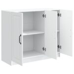 vidaXL Servírovacia skriňa Biela 89 x 34,5 x 77 cm Kompozitné drevo – Obrázok 5
