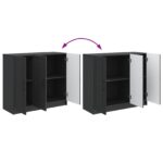 vidaXL Servírovacia skriňa Čierna 89 x 34,5 x 77 cm Kompozitné drevo – Obrázok 11
