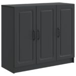 vidaXL Servírovacia skriňa Čierna 89 x 34,5 x 77 cm Kompozitné drevo – Obrázok 2