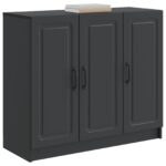 vidaXL Servírovacia skriňa Čierna 89 x 34,5 x 77 cm Kompozitné drevo – Obrázok 3