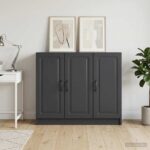vidaXL Servírovacia skriňa Čierna 89 x 34,5 x 77 cm Kompozitné drevo – Obrázok 4