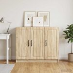 vidaXL Servírovacia skriňa Dub sonoma 89 x 34,5 x 77 cm – Obrázok 4