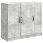 vidaXL Servírovacia skriňa Betónovo sivá 89 x 34,5 x 77 cm – Obrázok 2