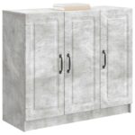 vidaXL Servírovacia skriňa Betónovo sivá 89 x 34,5 x 77 cm – Obrázok 3