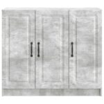 vidaXL Servírovacia skriňa Betónovo sivá 89 x 34,5 x 77 cm – Obrázok 6
