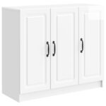 vidaXL Servírovacia skriňa Biela s vysokým leskom 89 x 34,5 x 77 cm – Obrázok 2