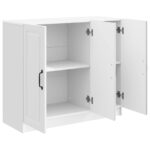 vidaXL Servírovacia skriňa Biela s vysokým leskom 89 x 34,5 x 77 cm – Obrázok 5