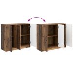 vidaXL Servírovacia skriňa Staré drevo 89 x 34,5 x 77 cm – Obrázok 11