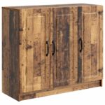 vidaXL Servírovacia skriňa Staré drevo 89 x 34,5 x 77 cm – Obrázok 2