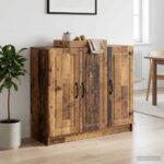 vidaXL Servírovacia skriňa Staré drevo 89 x 34,5 x 77 cm – Obrázok 4