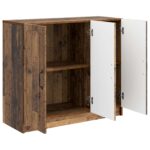 vidaXL Servírovacia skriňa Staré drevo 89 x 34,5 x 77 cm – Obrázok 5