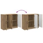 vidaXL Servírovacia skriňa Dub artisan 89 x 34,5 x 77 cm – Obrázok 11