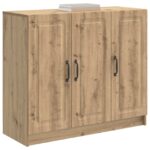 vidaXL Servírovacia skriňa Dub artisan 89 x 34,5 x 77 cm – Obrázok 3