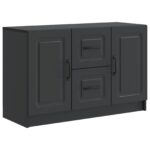 vidaXL Servírovacia skriňa Čierna 89 x 34,5 x 57 cm Kompozitné drevo – Obrázok 2