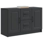 vidaXL Servírovacia skriňa Čierna 89 x 34,5 x 57 cm Kompozitné drevo – Obrázok 3