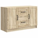 vidaXL Servírovacia skriňa so zásuvkou Dub sonoma 89 x 34,5 x 57 cm – Obrázok 2